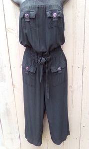 Toxik 3, Black Strapless Jumper, Capri, Medium, Pockets